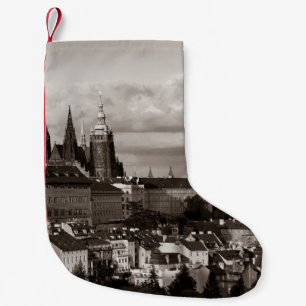 Prag Castle med Saint Vitus-katedral på tjeckiska Liten Julstrumpa