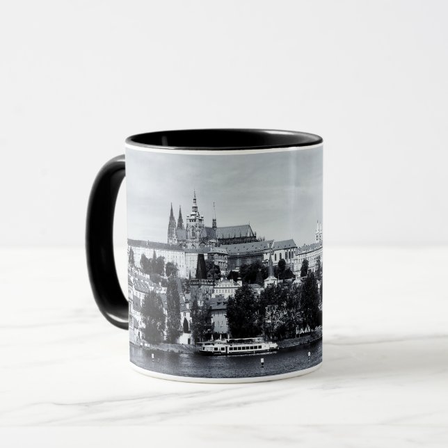 Prag Castle Panorama, Charles Bridge, Czechia Mugg (Framsida vänster)