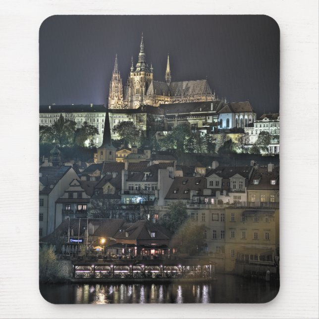 Prag Castle St.Vitus Cathedral Nght Musmatta (Framsidan)