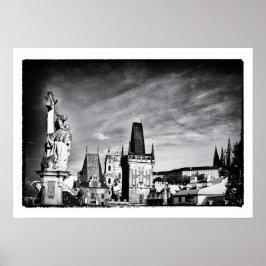 Prag & Charles Bridge Torn /Czechia Poster
