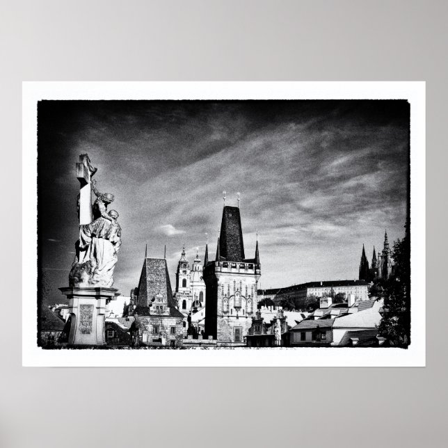 Prag & Charles Bridge Torn /Czechia Poster (Framsidan)