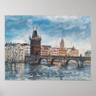 Prag - Charles-Brückenmalerei Poster