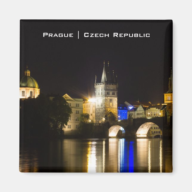 Prag Cityscape Magnet (Framsidan)