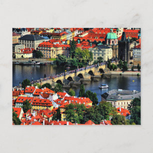 Prag Cityscape, Tjeckien Vykort