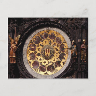 Prag Clock Dekoration Vykort