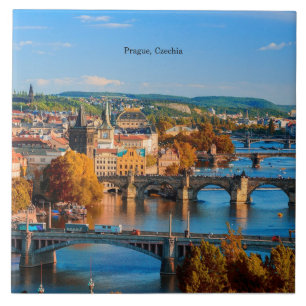 Prag Czechia Bridges Kakelplatta