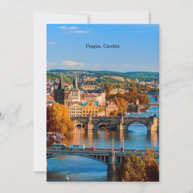 Prag Czechia Bridges Kort (Framsida)