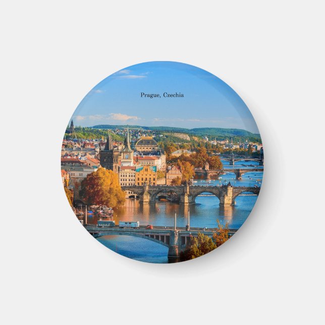 Prag Czechia Bridges Magnet (Framsidan)