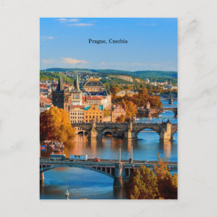 Prag Czechia Bridges Vykort