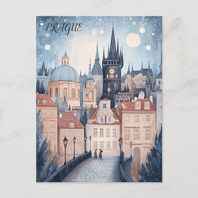 Prag Czechia Travel Vykort (Framsida)