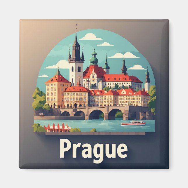 Prag Europeisk Resa Magnet (Framsidan)