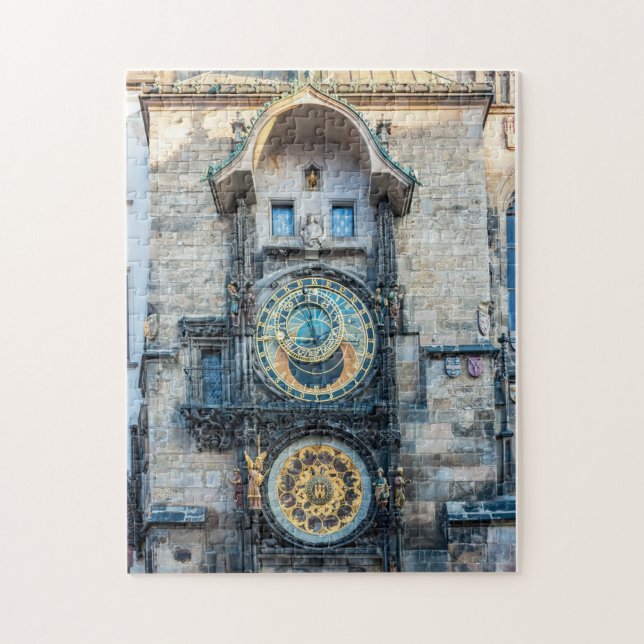 Prag gamla astronomiska klocka - Tjeckien Pussel (Vertikal)