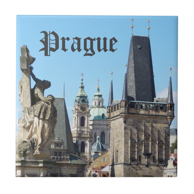 Prag, Gamla stadstorget, hustakar Kakelplatta (Framsidan)