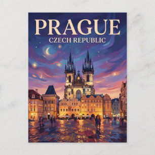 Prag Gamla Stadstorget Tjeckien Vykort