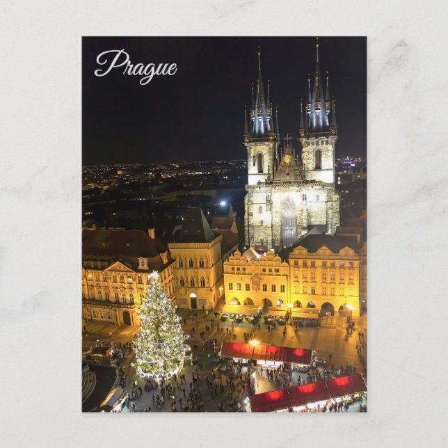 Prag gamla torget vykort (Framsida)