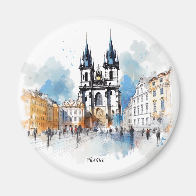 Prag gammal magnet (Framsidan)