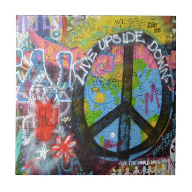 Prag Graffiti Kakelplatta (Framsidan)