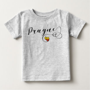Prag Heart, Tjeckien Tee Shirt