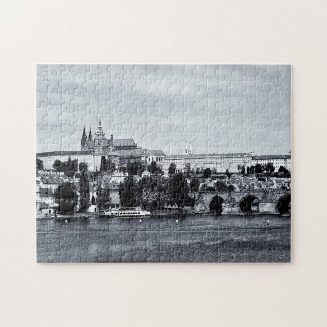 Prag, Hradcany & Charles Bridge /Czechia Pussel (Horisontell)