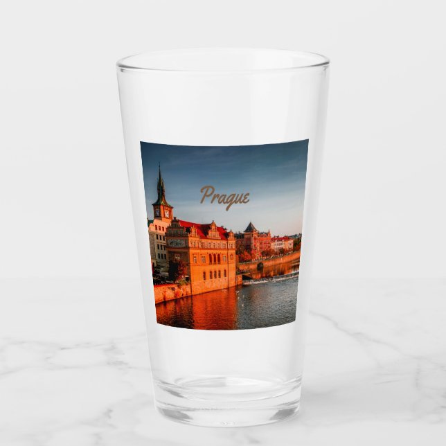 Prag huvudstad i Tjeckien Glaskopp (Framsida)