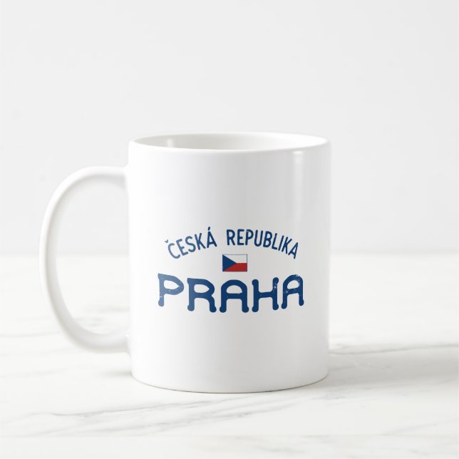 Prag i Tjeckien (Praha) Kaffemugg (Vänster)
