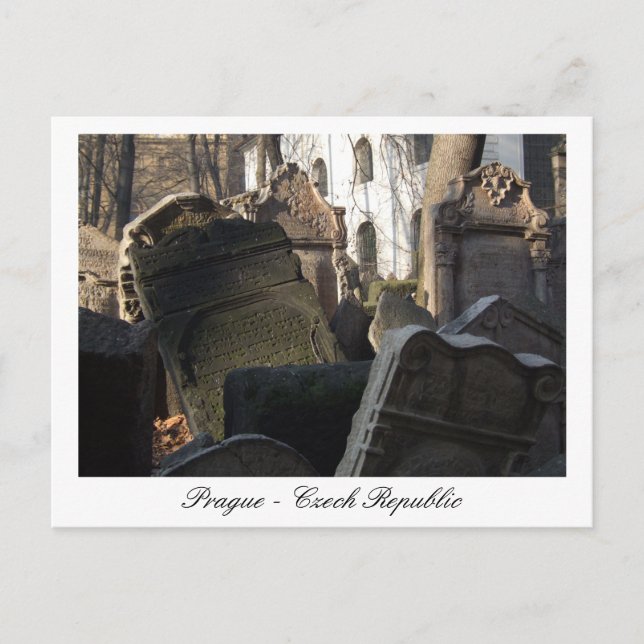Prag, jude kyrkogården, gammal stad/Tjeckien Vykort (Framsida)