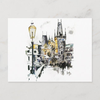 Prag - Karlsbron Vykort