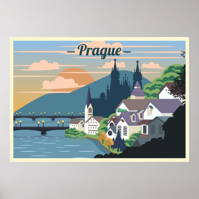 Prag liggande poster (Framsidan)