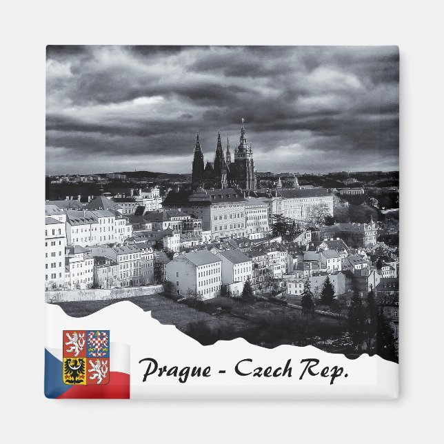 Prag Magnet, Tjeckien, Prag Slott Magnet (Framsidan)