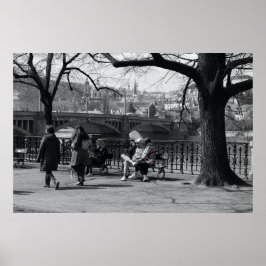 Prag - Mala Strana View med Selektiv Färg Poster