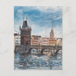 Prag - målning av Charles bridge Vykort