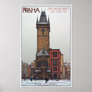 Prag - Old Town Hall Poster