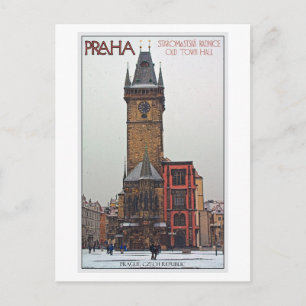 Prag - Old Town Hall Vykort