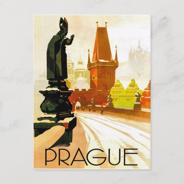 Prag, påve-monumentet, Tjeckien Vykort (Framsida)