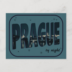 Prag per natt vykort