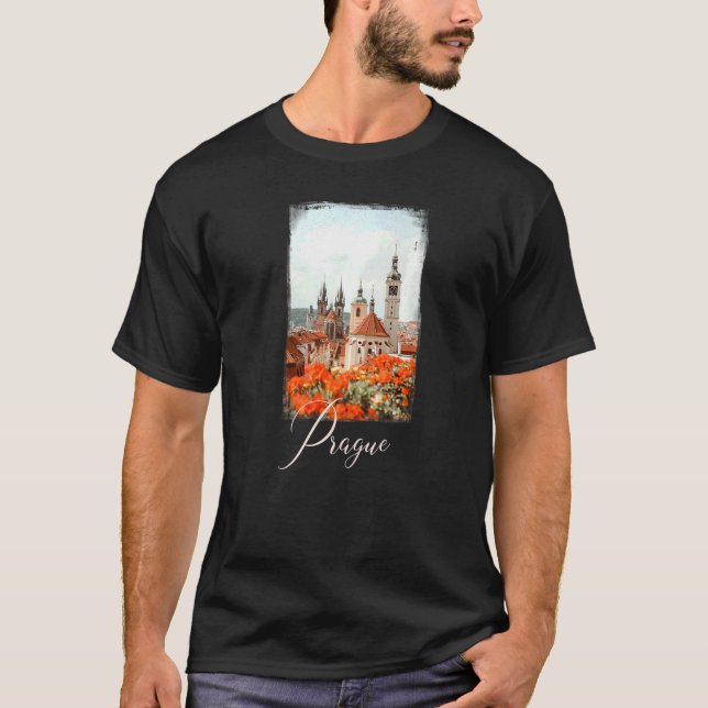 Prag Prag City Prag Prag Prag T Shirt (Framsida)