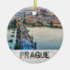 Prag Praha Czech Republic Charles Bridge Photo Julgransprydnad Keramik