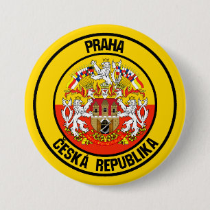 Prag Round Emblem Knapp