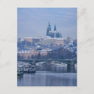 Prag slott Vinterundret Vykort