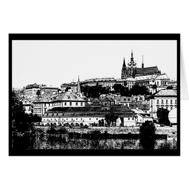 Prag, St Vitus-katedral, Castle Tjeckien Hälsningskort (Framsidan Horizontal)