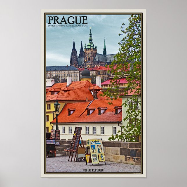 Prag - St Vitus-katedralen Poster (Framsidan)