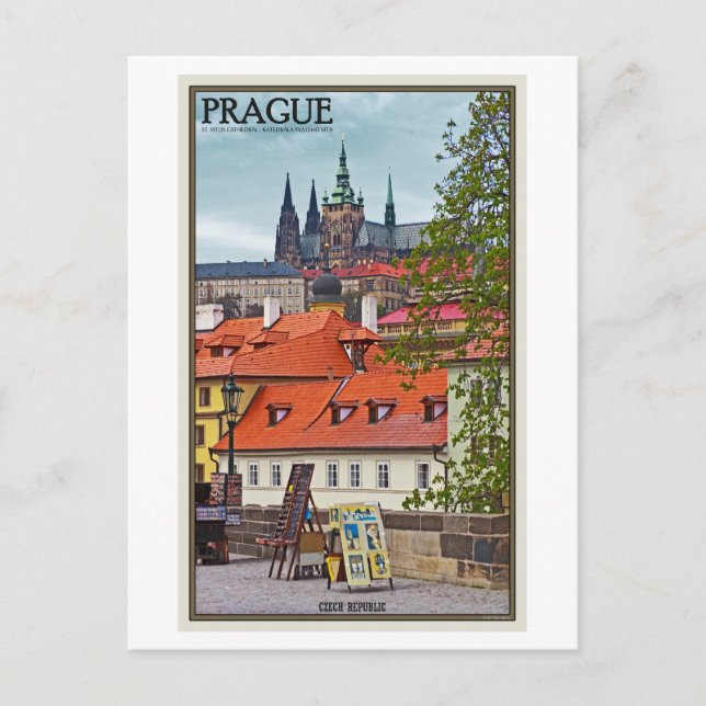 Prag - St Vitus-katedralen Vykort (Framsida)