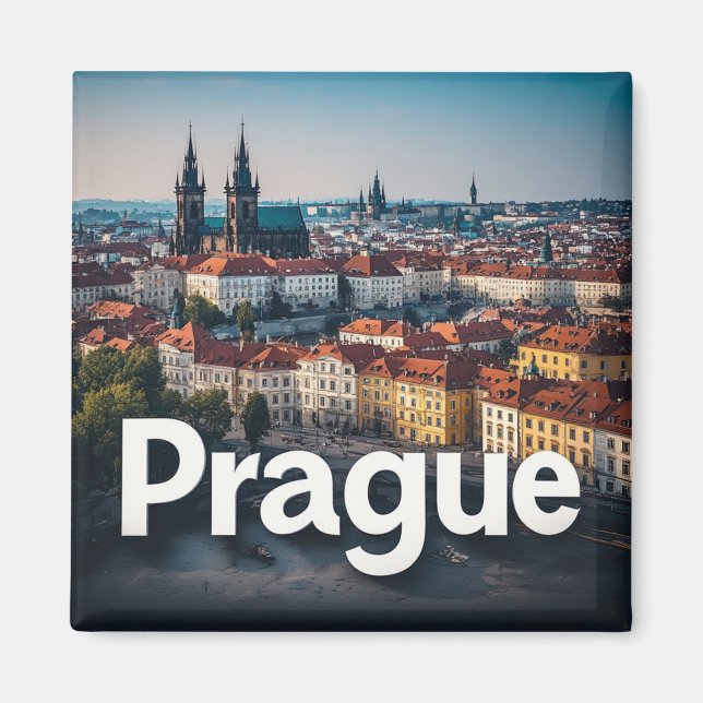 Prag stadsresminne magnet (Framsidan)