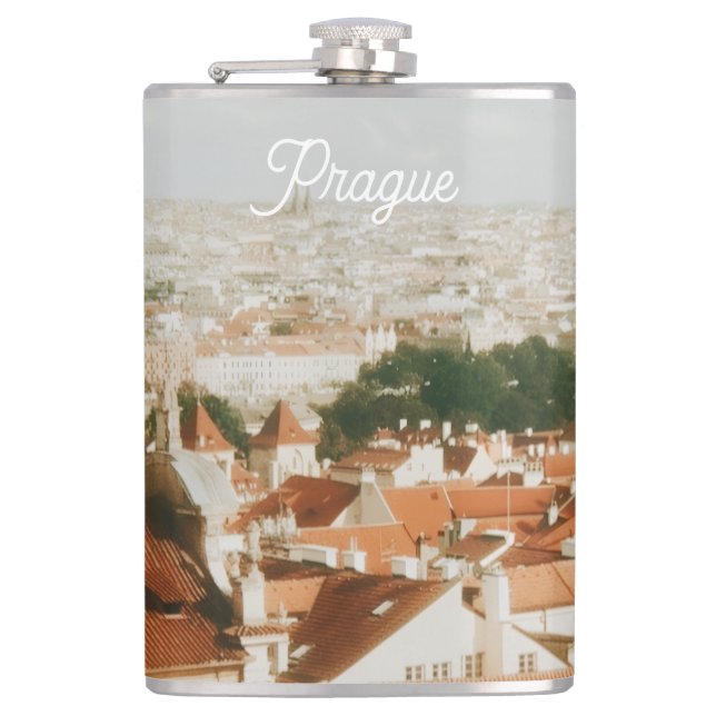 Prag Stadssilhuett Souvenir Fickplunta (Framsidan)