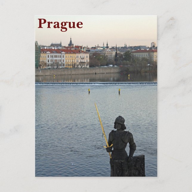 Prag-statuskort Vykort (Framsida)