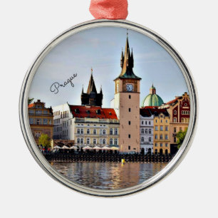 Prag, Tjeckien, cityscape Julgransprydnad Metall