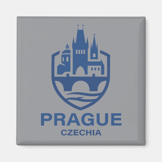 Prag Tjeckien Europa Magnet (Framsidan)