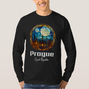 Prag Tjeckien Glas Souvenir Pragu T Shirt