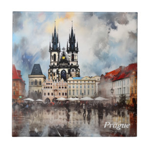 Prag, Tjeckien Kakelplatta