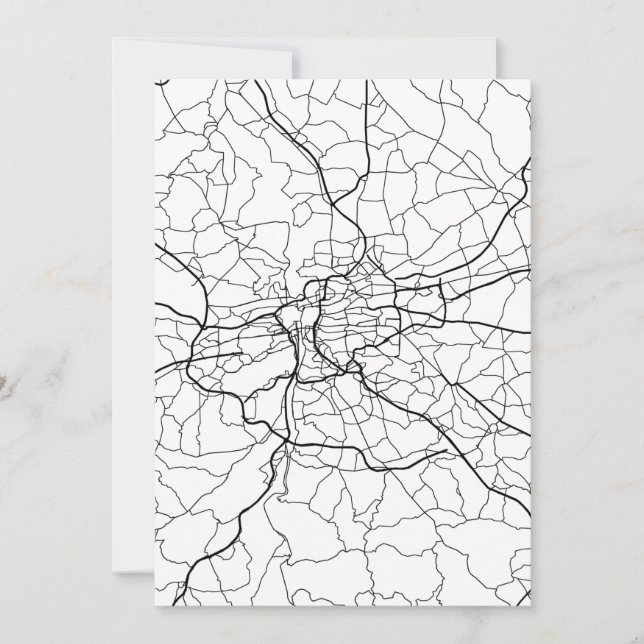 Prag, Tjeckien, Karta Inbjudningar (Framsida)